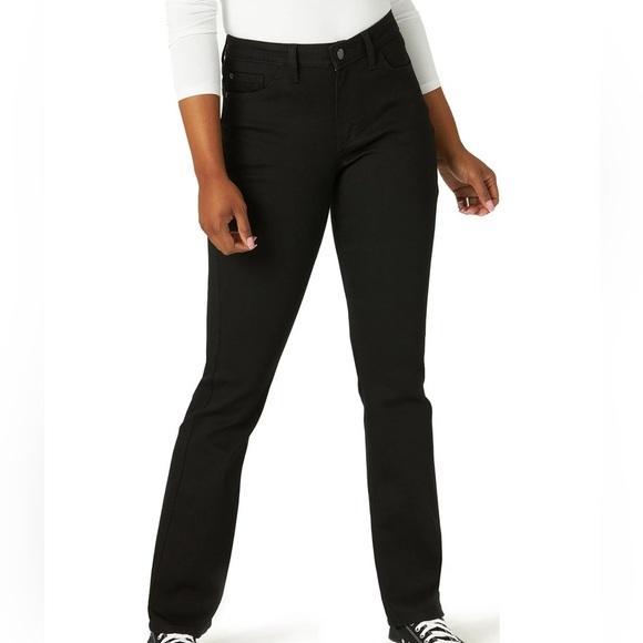 Lee Wmn Plus Sz 26WP Black Midrise Regular Fit Bootcut Denim 5-Pocket Jeans NWT - Picture 1 of 14